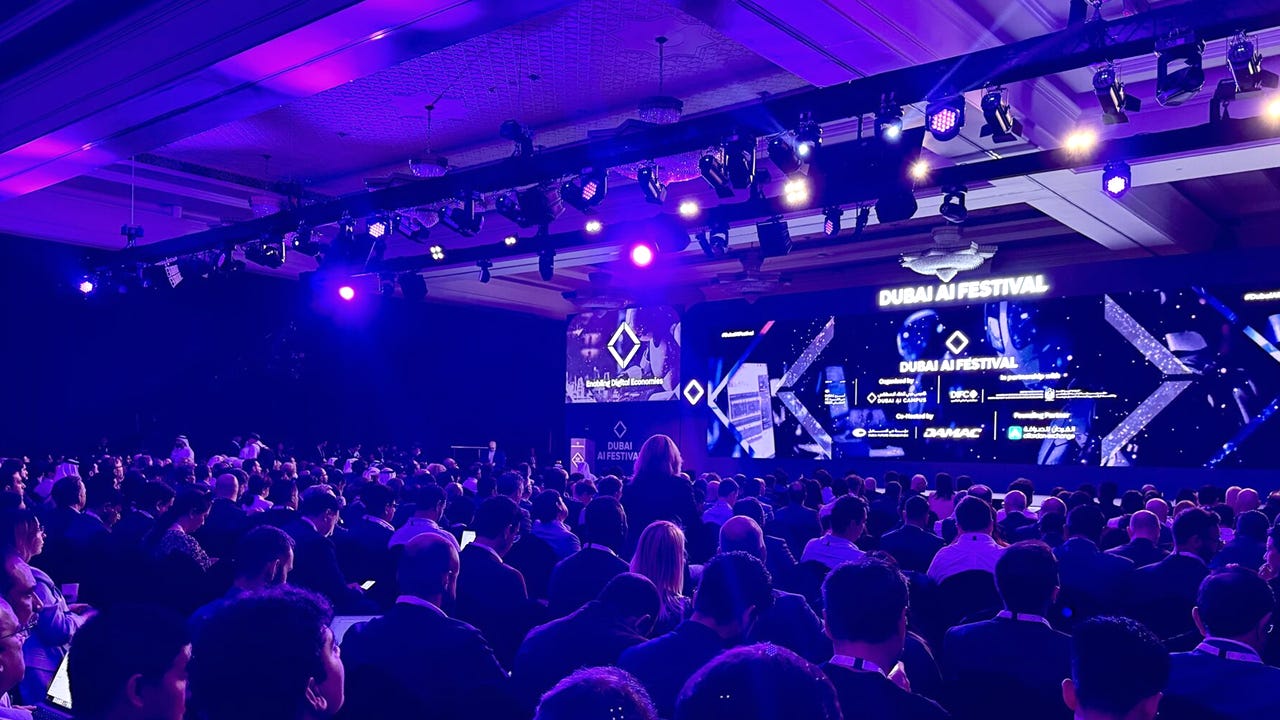 Dubai AI Festival stage and conference audience